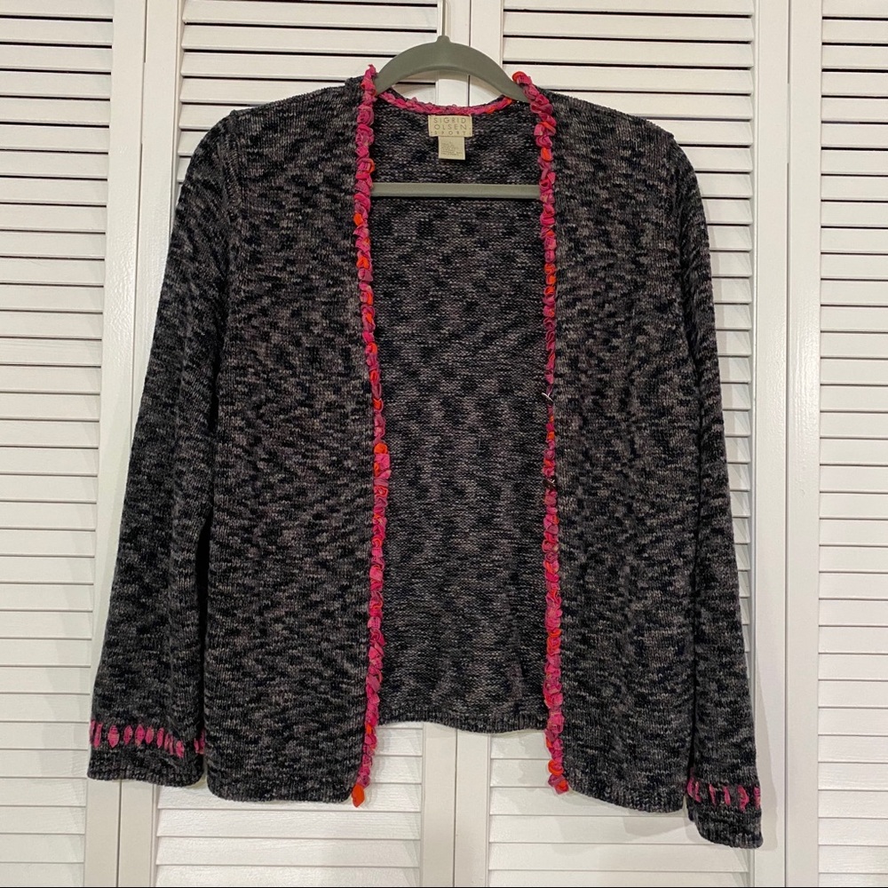 Sigrid Olsen Sport Open Front Sweater